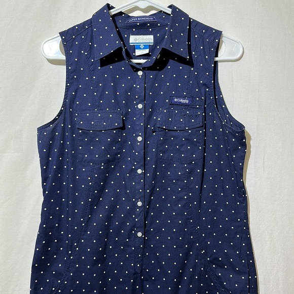 Columbia PFG Super Bonehead Sleeveless Polka Dot Dress - Picture 2 of 9